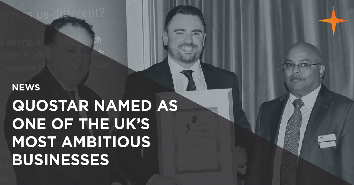 QuoStar named as one of the UK’s most ambitious businesses