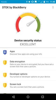 blackberry priv security screenshot