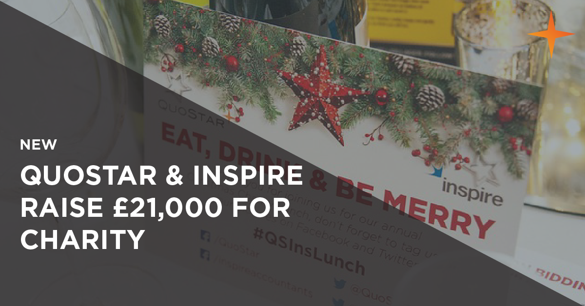 QuoStar & Inspire Christmas Lunch raises £21,000 for four Dorset charities