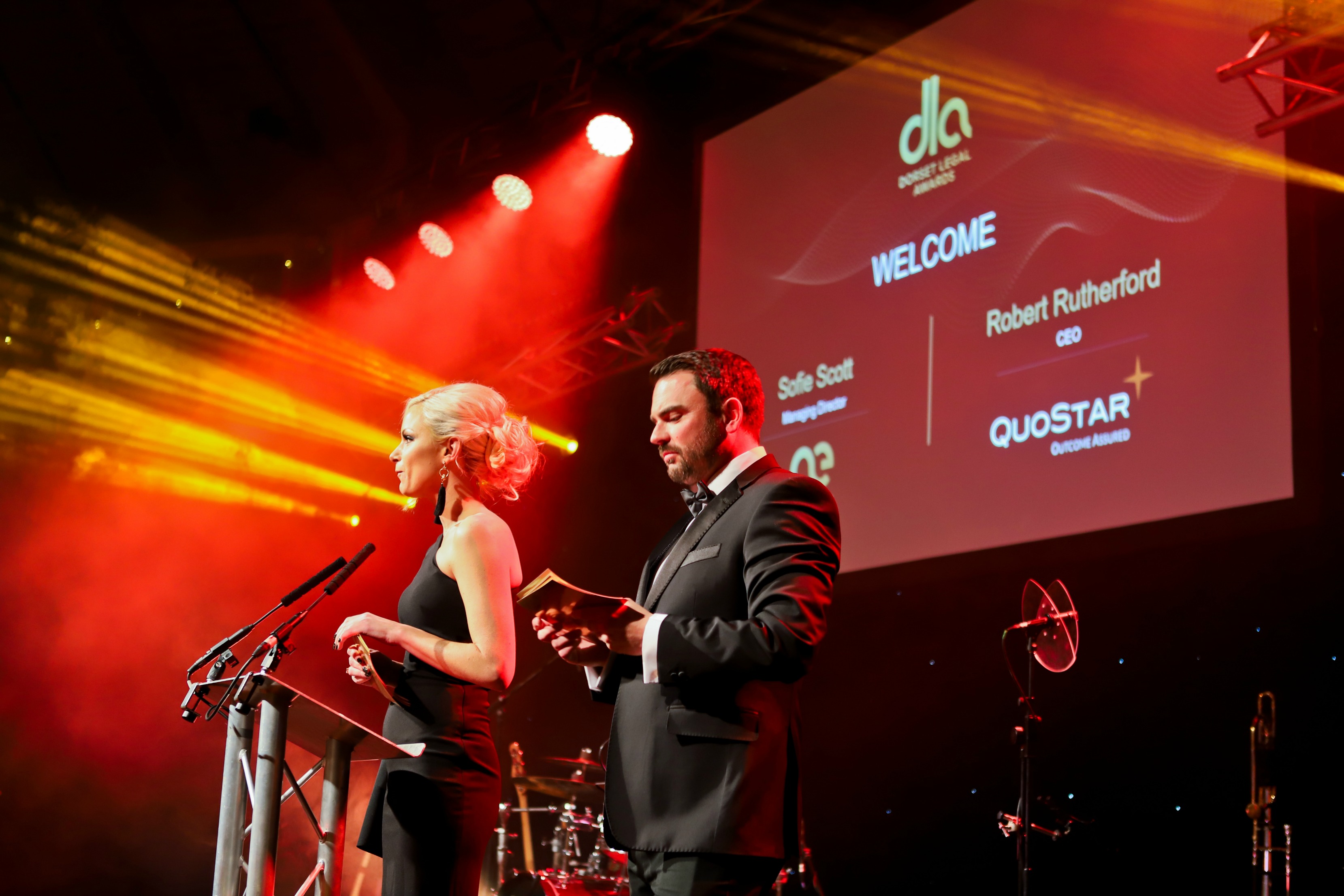 Sofie Scott and Robert Rutherford at the Dorset Legal Awards